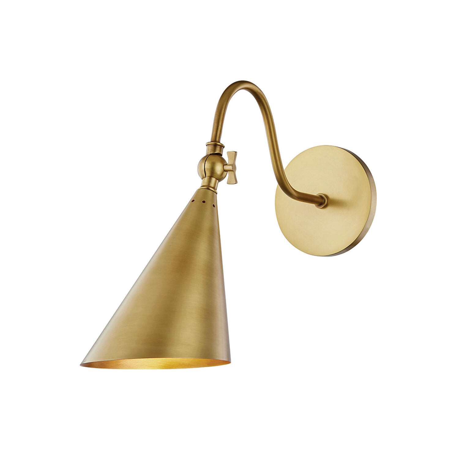 Lupe Aged Brass One-Light Wall Sconce
