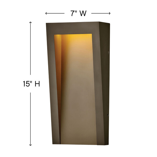 Taper Textured Oil Rubbed Bronze Seven-Inch Led Outdoor Wall Mount, image 4