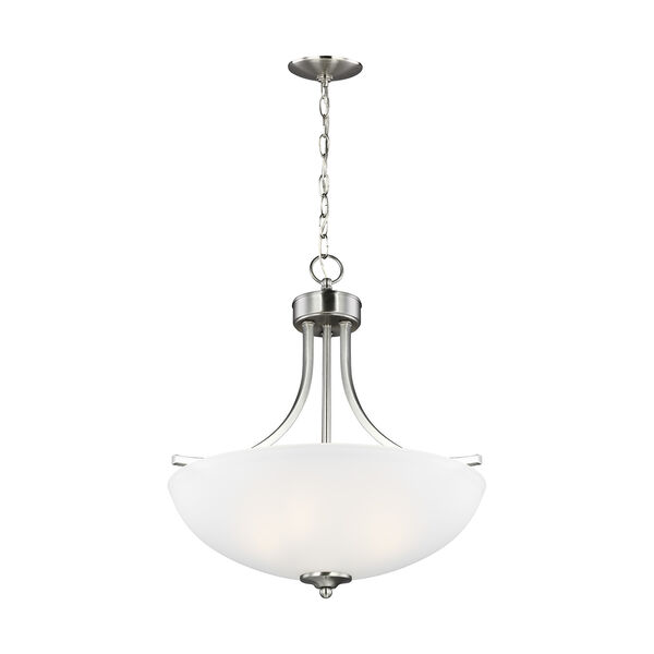 Geary Brushed Nickel 19-Inch Three-Light Pendant, image 1