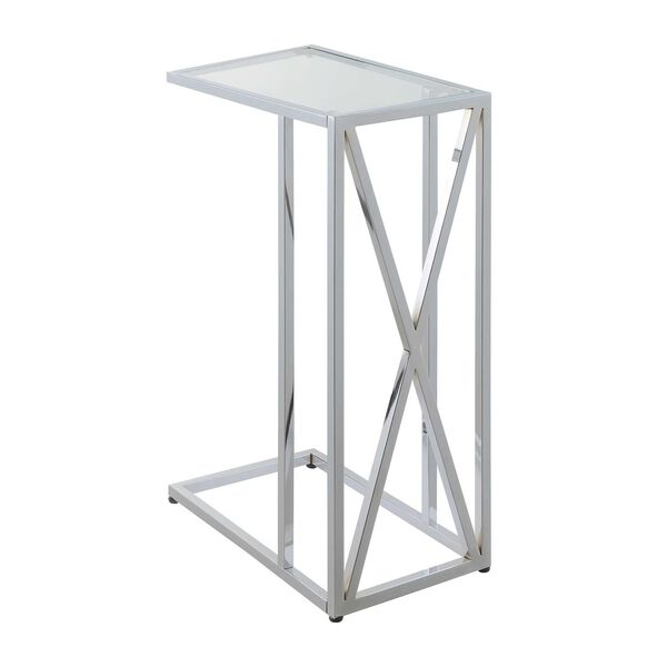 Oxford Glass Chrome C End Table, image 1