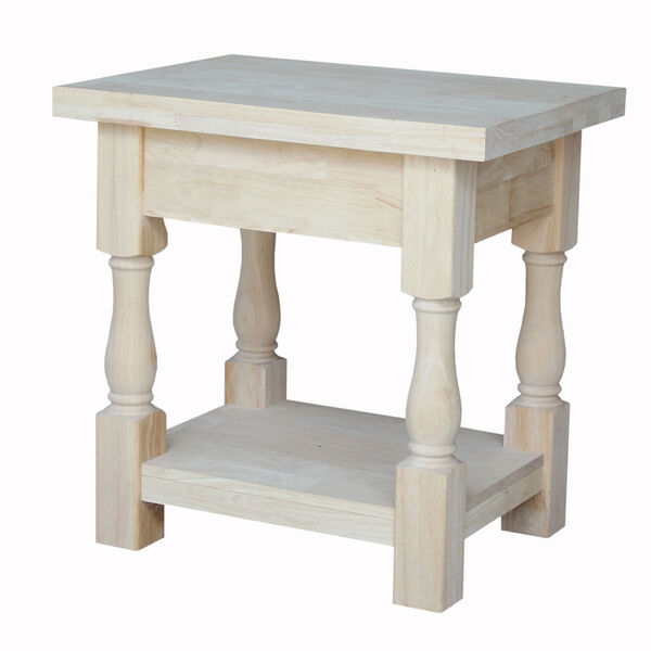 Unfinished Tuscan End Table, image 1