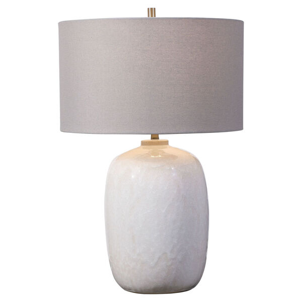 Winterscape Cream Ivory Glaze Table Lamp, image 1