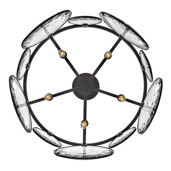 Nala Black Five-Light Convertible Pendant with Optic Crystal Glass, image 3