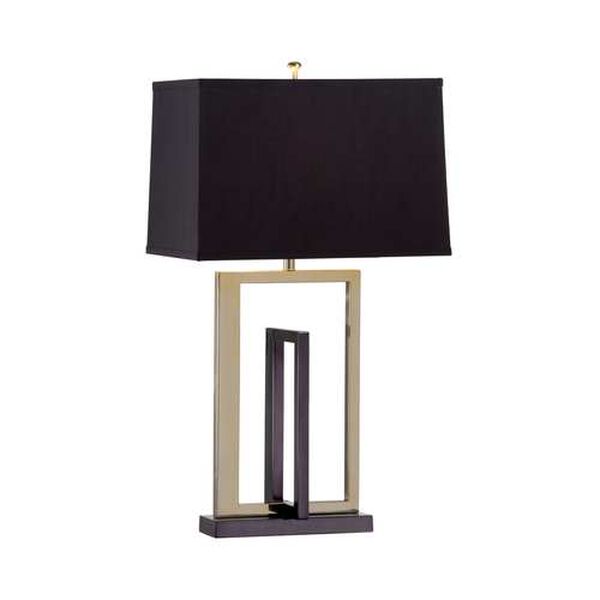 Such A Superimposition Polished Brass and Black Nickel One-Light Table Lamp, image 1