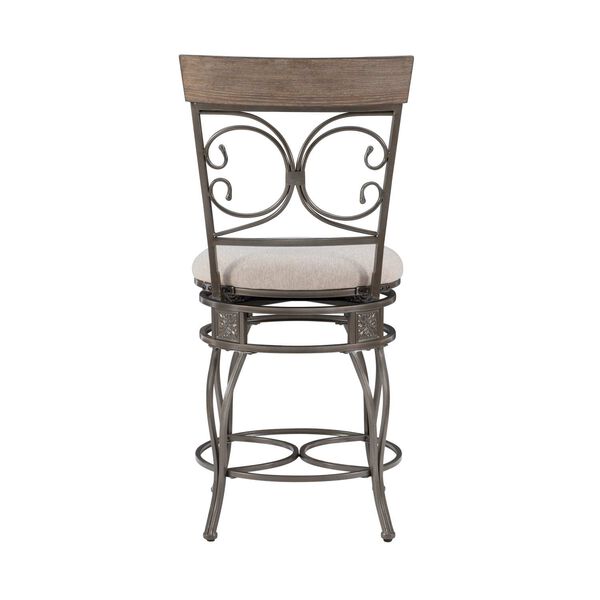 Dustin Pewter Big and Tall Counter Stool - (Open Box), image 6