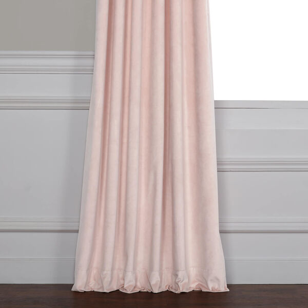 Pink 96 x 50 In. Plush Velvet Curtain Single Panel, image 10