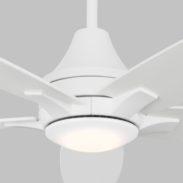 Lowden Matte White 52-Inch Indoor/Outdoor Integrated LED Ceiling Fan with Light Kit, Remote Control and Reversible Motor, image 4