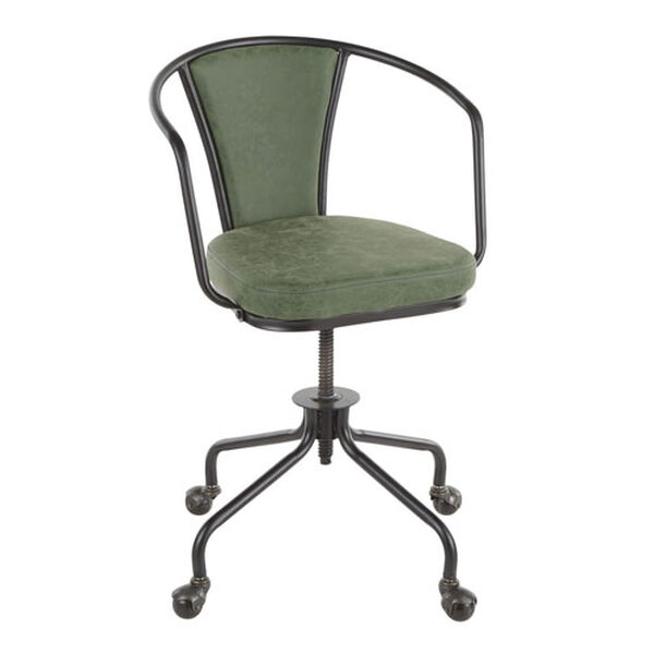 Oregon Black and Green Upholstered Task Chair, image 1