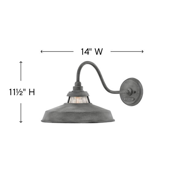 Troyer Aged Zinc One-Light Wall Mount, image 2