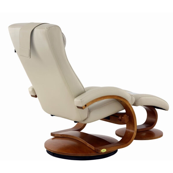 Selby Beige Leather Manual Recliner, image 4