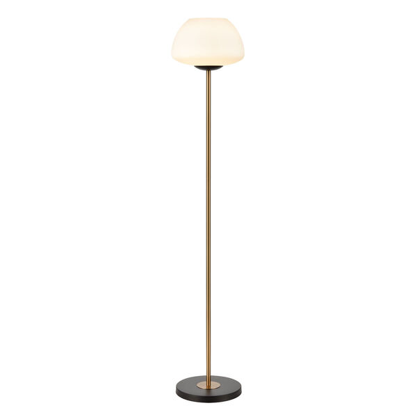 Ali Grove Aged Brass and Black One-Light Floor Lamp, image 1
