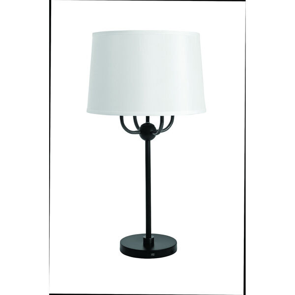 Alpine Black Supreme Silver Four-Light Table Lamp, image 1