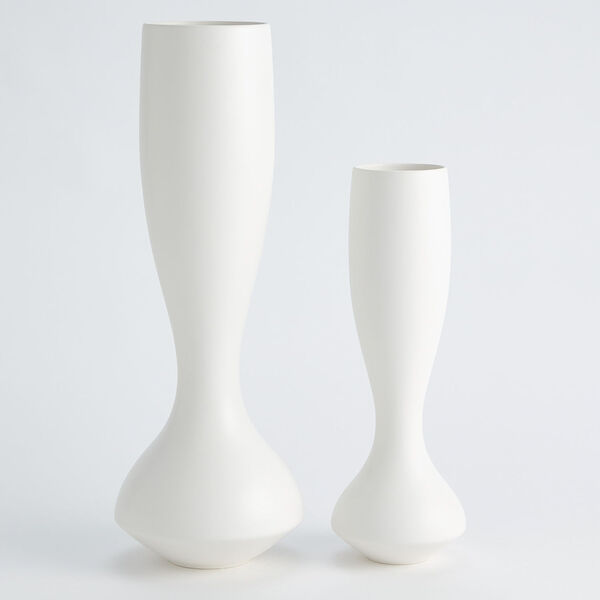 White Bell Bottom Small Vase, image 2
