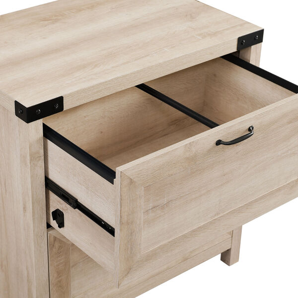 White Oak Filing Cabinet with Two Drawer, image 5