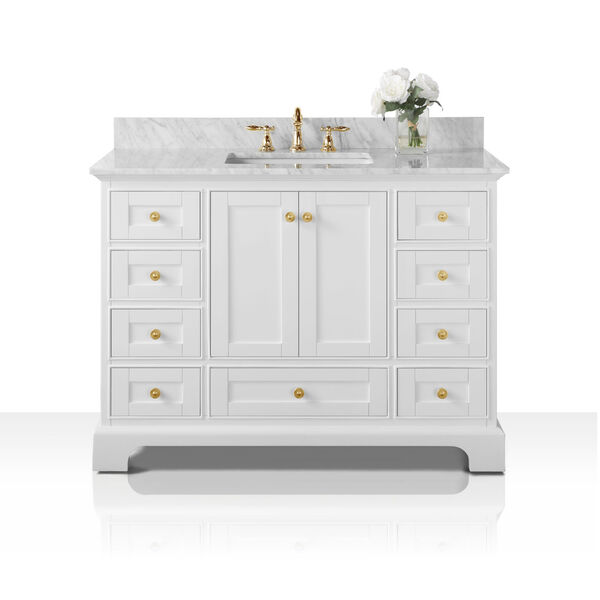 Audrey White 48-Inch Vanity Console, image 3