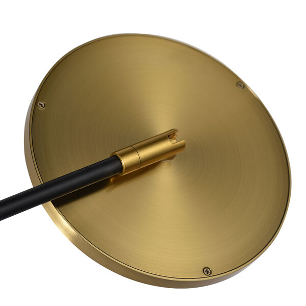 Torino Antique Brass and Matte Black Adjustable Integrated LED Chandelier, image 6