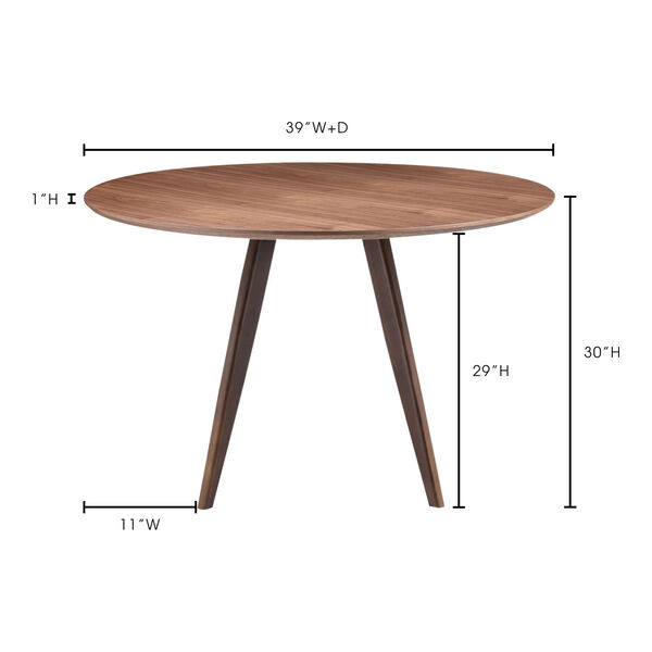 Dover Walnut Small Dining Table, image 2