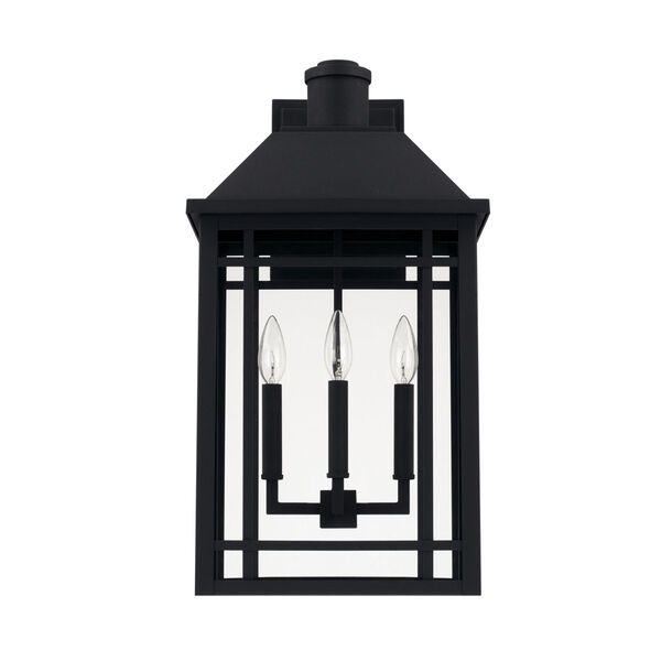 Braden Black Three-Light Outdoor Wall Lantern, image 1