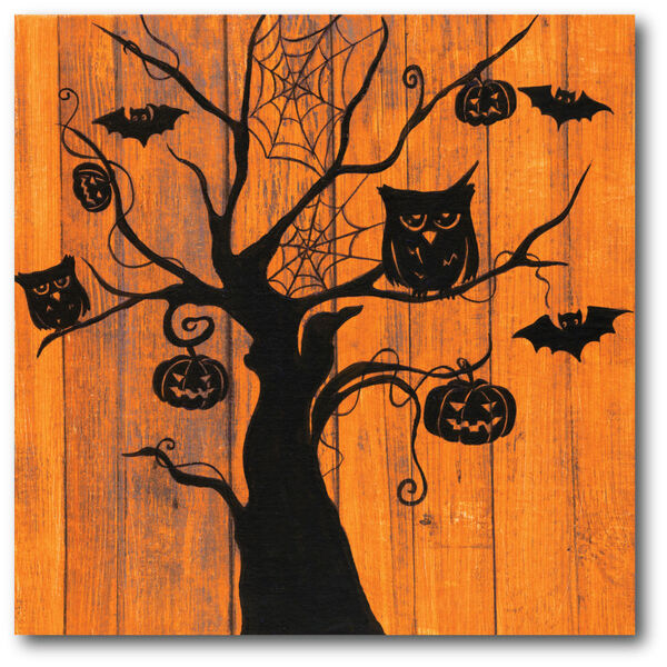 Multi-Color Night Owls Wrapped Canvas Wall Decor, image 1