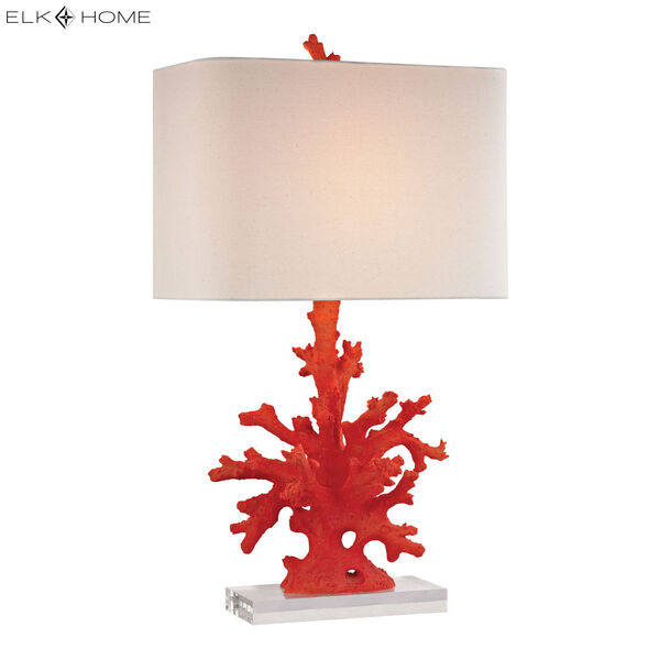 Red Coral 28-Inch One Light Table Lamp, image 7