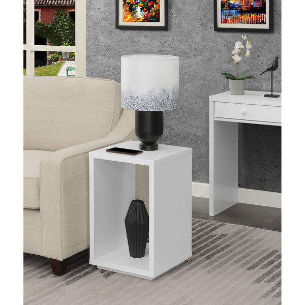 Northfield Admiral White End Table with Shelf, image 2