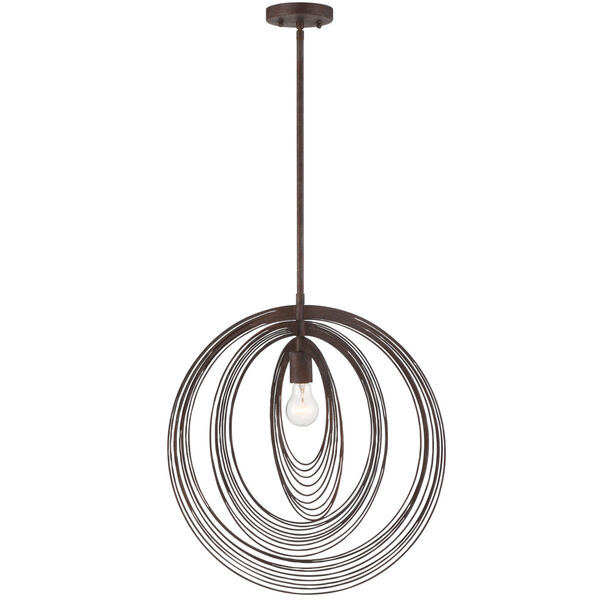 Doral Forged Bronze 20-Inch One-Light Pendant, image 1