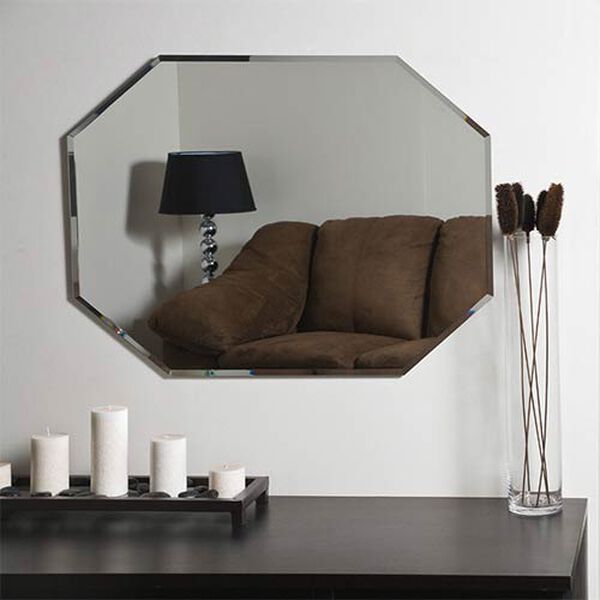 Modern Octagon Frameless Beveled Mirror, image 4