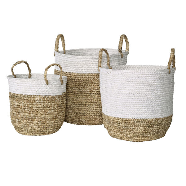 Melly Natural Basket, Set of Three, image 1