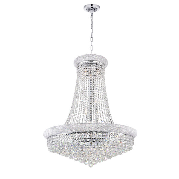 Empire Chrome 19-Light Chandelier with K9 Clear Crystal, image 1