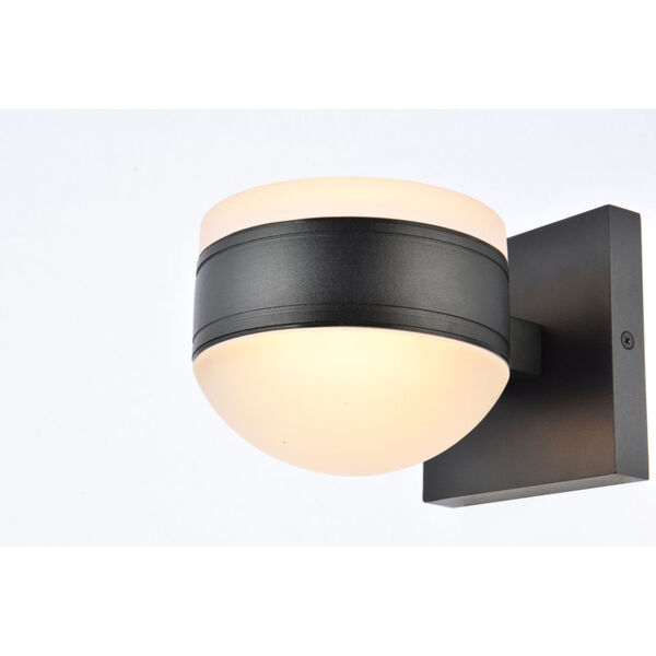 Raine Black 600 Lumens 16-Light LED Outdoor Wall Sconce, image 3
