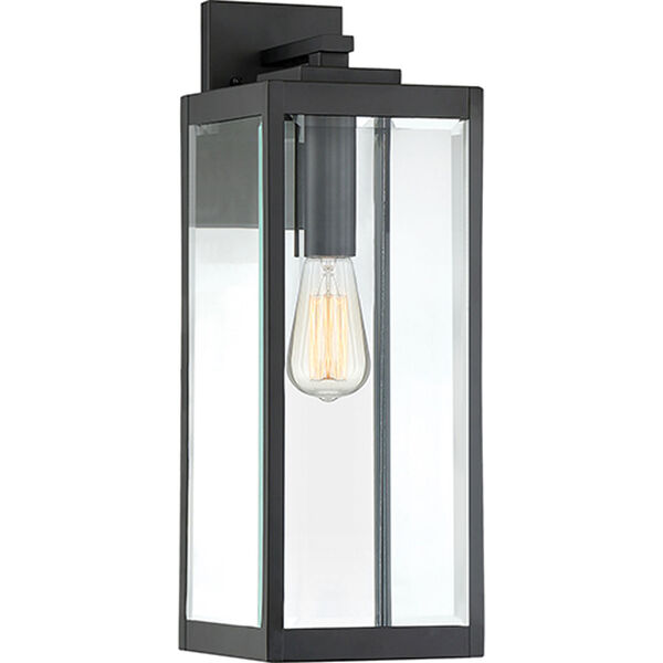 Pax Black 20-Inch One-Light Outdoor Wall Lantern with Beveled Glass, image 1