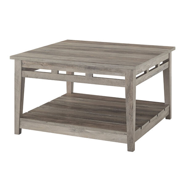 Parker Grey wash Square Coffee Table, image 1