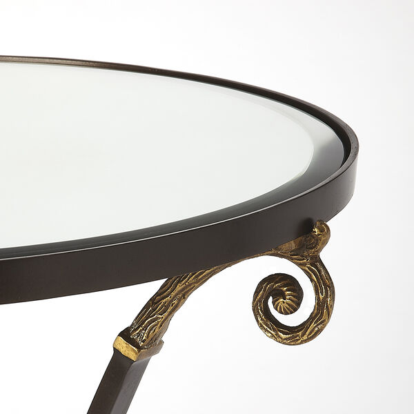Meurice Glass and Metal Accent Table, image 3