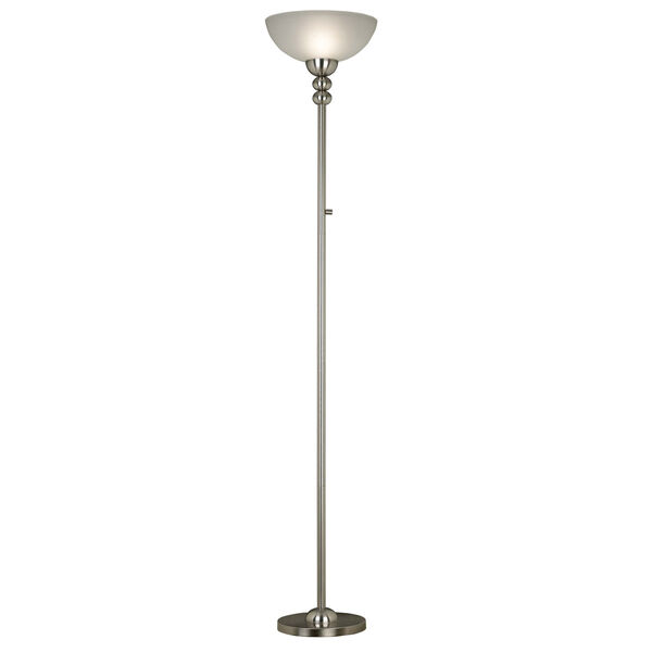 Kenroy Home Baubles Brushed Steel, Torchiere Floor Lamps Definition