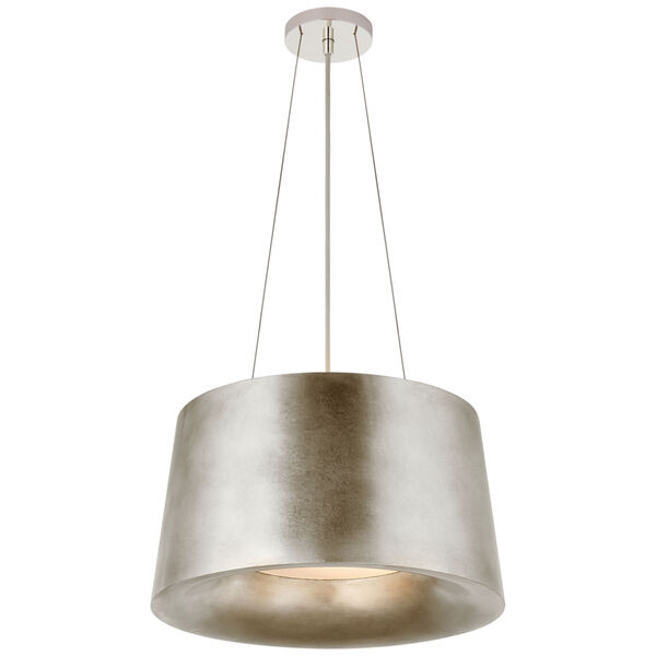 Halo Small Hanging Shade in Burnished Silver Leaf by Barbara Barry, image 1