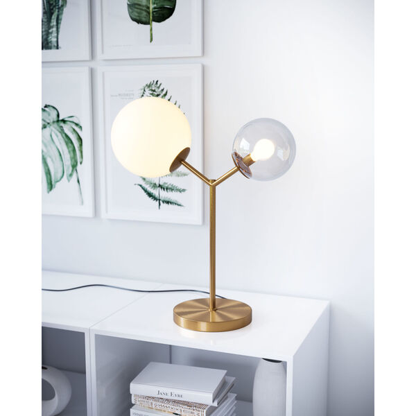 Constance Brass Two-Light Table Lamp, image 2