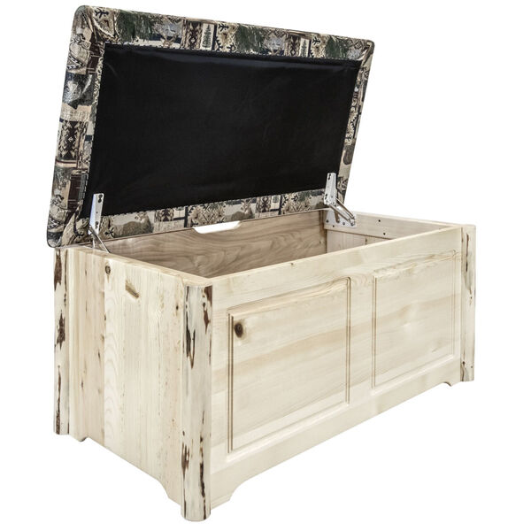 Montana Natural Blanket Chest with Woodland Upholstery, image 4