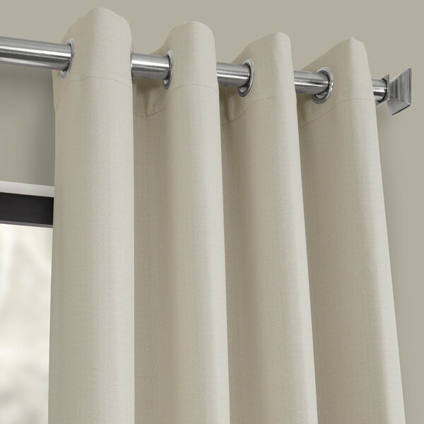 Ivory 96 x 50-Inch Polyester Blackout Curtain Single Panel, image 2