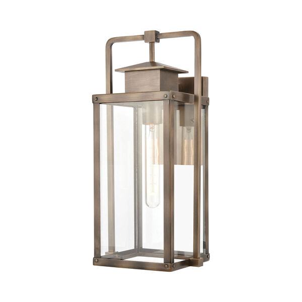 Crested Butte Vintage Brass Eight-Inch One-Light Outdoor Wall Sconce, image 1