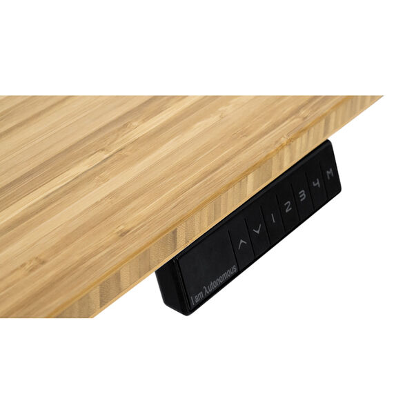 Autonomous Gray Frame Bamboo Classic Top Premium Adjustable Height Standing Desk, image 5