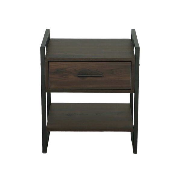 Leo Sable Brown Metal Accent Nightstand, image 1