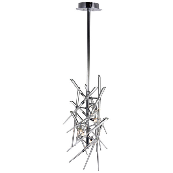 Icicle Chrome Five-Light Chandelier, image 2