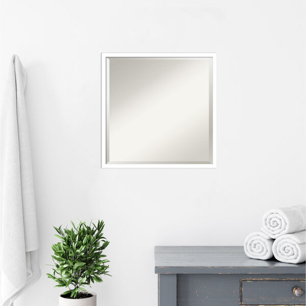 Svelte White 21W X 21H-Inch Bathroom Vanity Wall Mirror, image 6