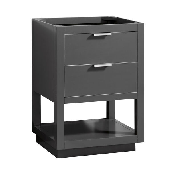 Allie 24-Inch Twilight Gray Brushed Silver Vanity Only, image 3