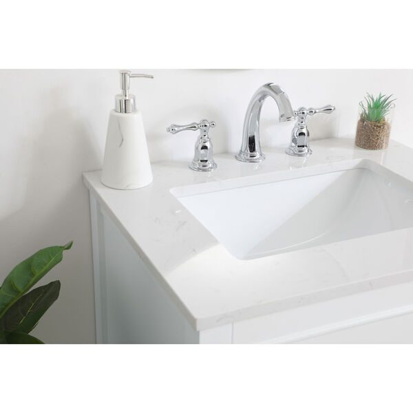 Sinclaire White 24-Inch Vanity Sink Set, image 5
