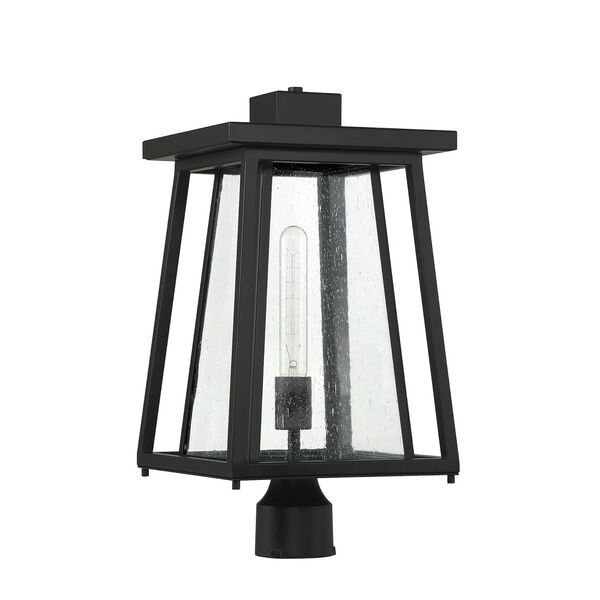Denver Matte Black One-Light Outdoor Post Lantern, image 2