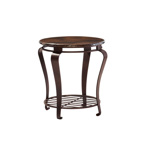 Freestanding Occasional Dark Brown and Black Undertones 22-Inch End Table, image 2