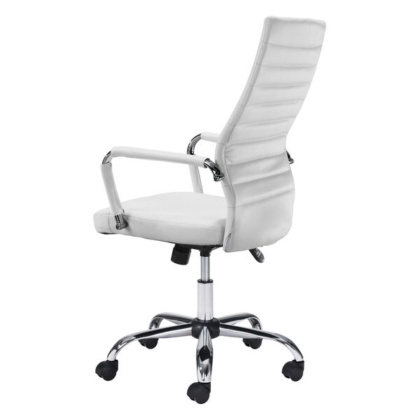 Primero White and Silver Office Chair, image 6