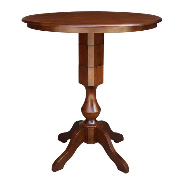 Espresso Round Top Pedestal Table, image 1