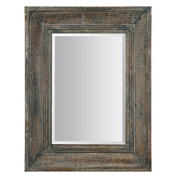 Hayden Distressed Wood Rectangular Framed Wall Mirror, image 2